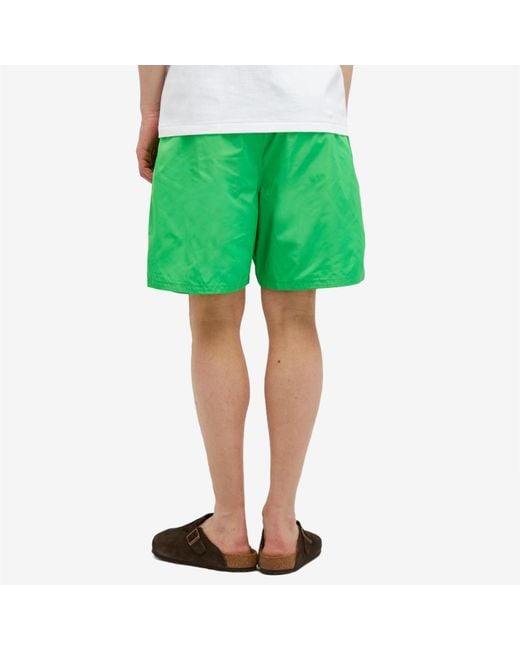 A Bathing Ape Green Ape Head Nylon Beach Short for men