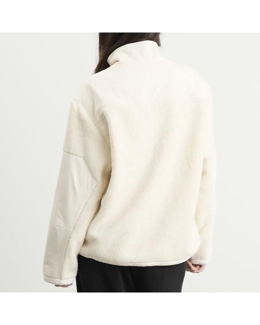 Skims White Teddy Half Zip Pullover