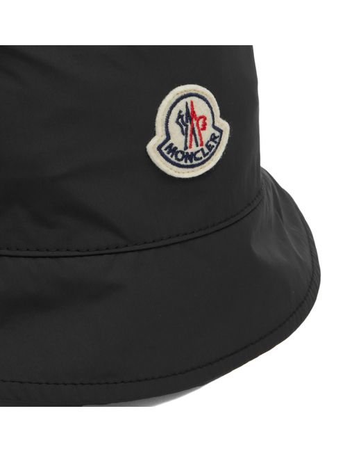 Moncler Black Monogram Bucket Hat for men