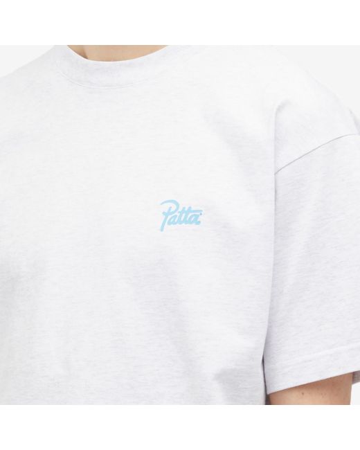 PATTA White Perfect Hug T-Shirt Light Melange for men