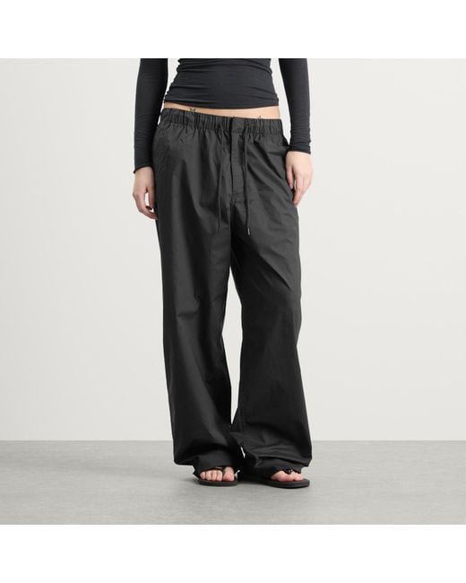 Skims Black Sateen Oversized Cargo Pants