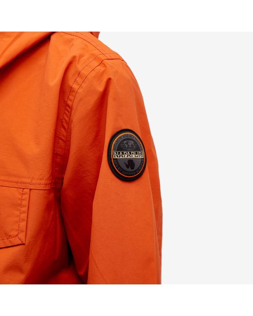 Napapijri Orange Rainforest Zip Through Jacket for men