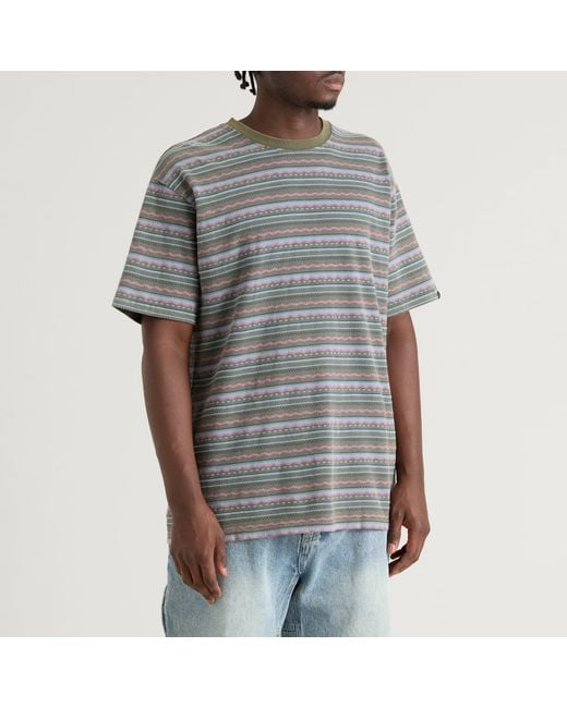 Thisisneverthat Gray X Gramicci Faded Striped T-Shirt for men