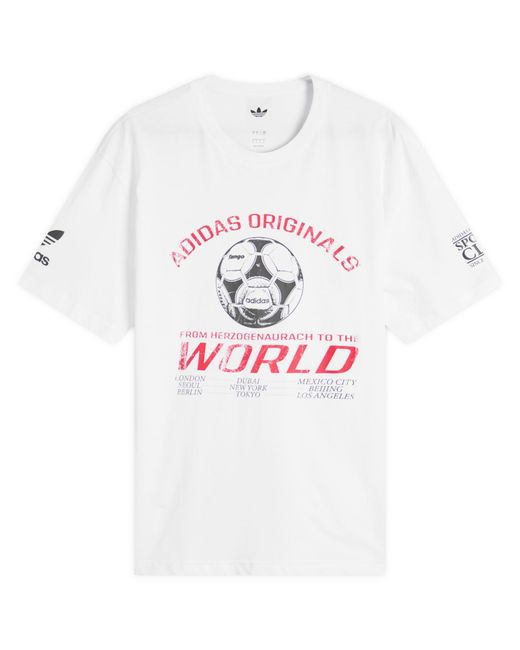 Adidas White 90S Football T-Shirt for men