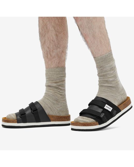 Novesta Black Partisan Sandal Sneakers for men