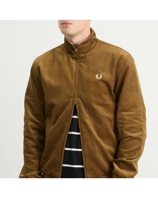 Fred Perry Green Corduroy Brentham Jacket for men