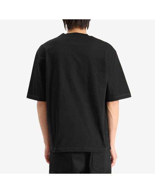 DSquared² Black 3D Logo Loose Fit T-Shirt for men
