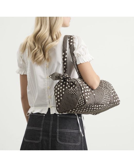 Damson Madder Black Quilted Weekender Bag