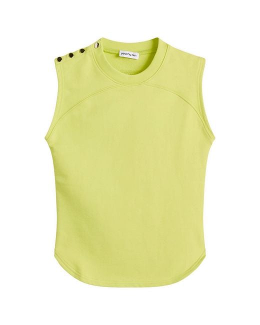 Peachy Den Yellow Trixie Sweat Vest Top