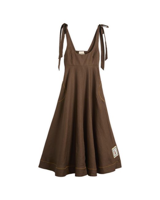 ALÉMAIS Brown Vito Ballet Sundress