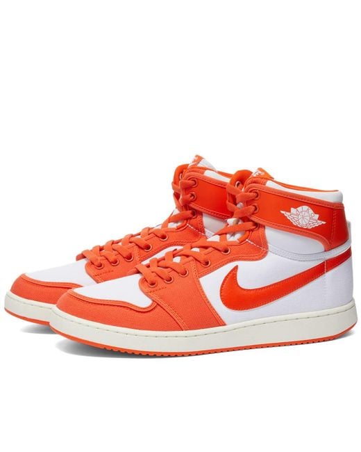 Nike Canvas Air Jordan 1 Ko Sneakers in Orange for Men | Lyst UK