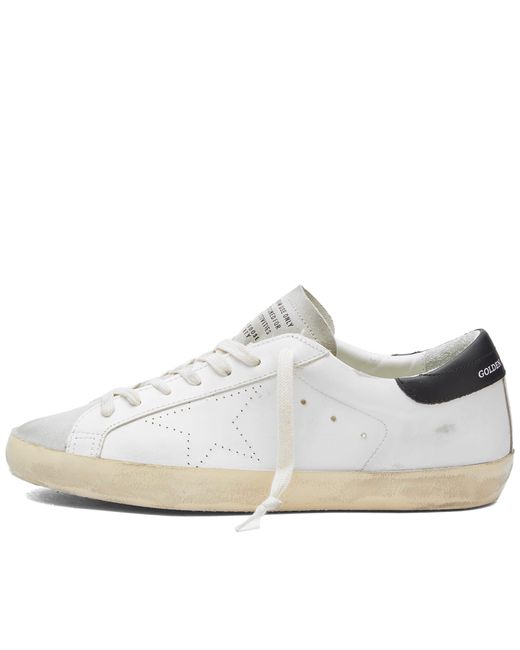 Golden Goose Deluxe Brand White Super-Star Leather Suede Toe Sneakers for men