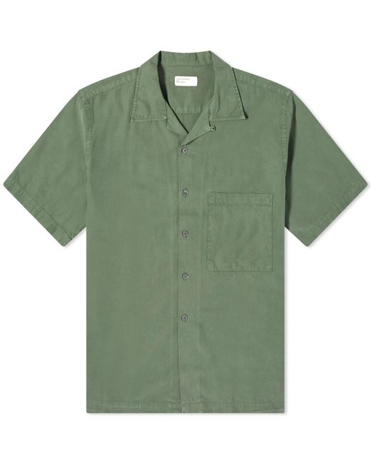 Universal Works Green Gardenia Lycot Camp Ii Shirt for men