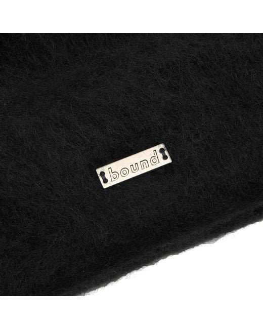 BOUND Black Mohair Beanie for men