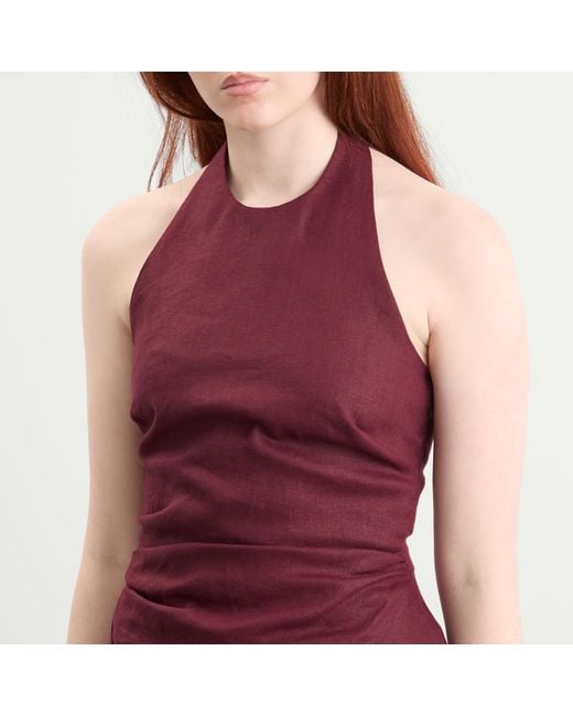 Faithfull The Brand Red Fia Halter Top