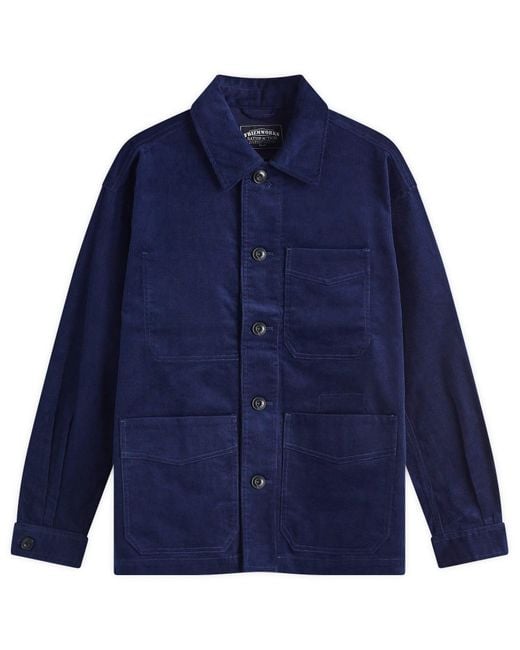 FRIZMWORKS Blue Corduroy French Work Jacket for men