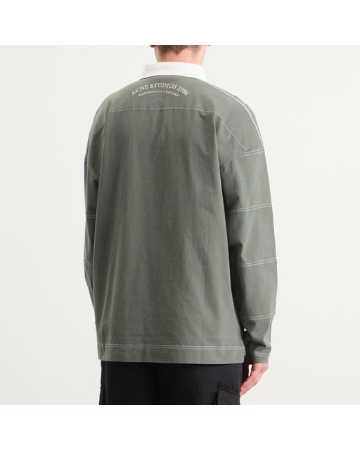 Acne Gray Erber U Venice Logo Rugby Shirt for men