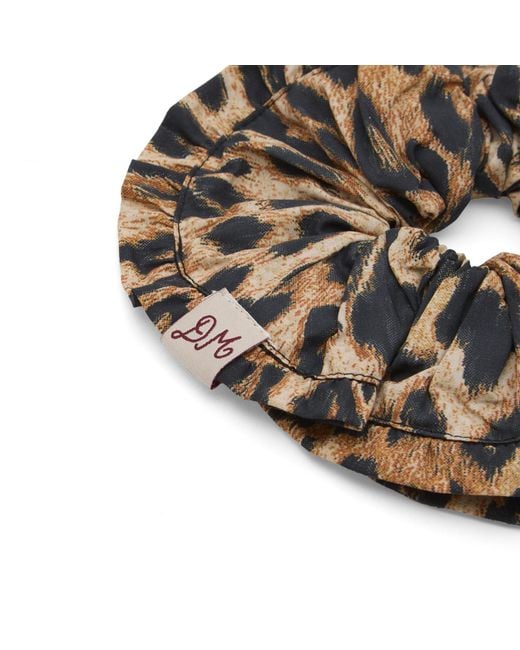 Damson Madder Brown Frill Edge Scrunchie