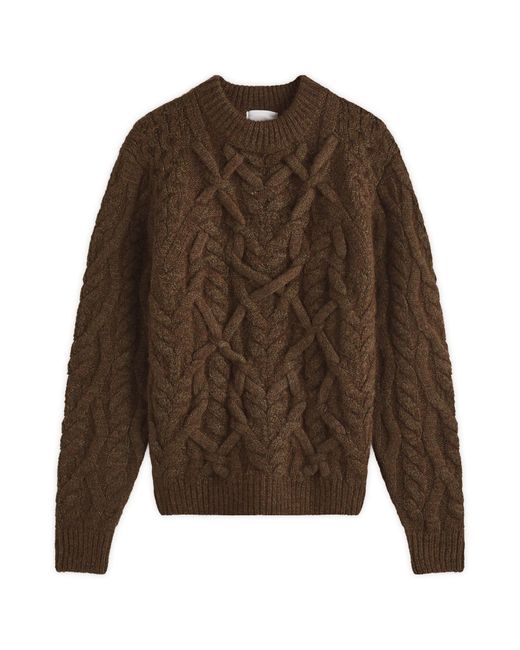 Isabel Marant Brown Pio Cable Knit Jumper for men