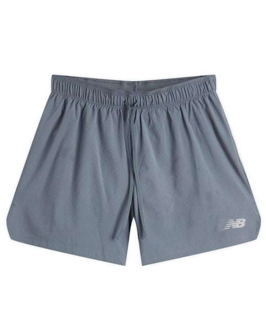 New Balance Gray Rc Seamless Short 5 Inch for men