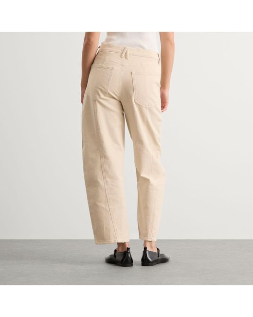 GOOD AMERICAN Natural Cropped Barrel Pants