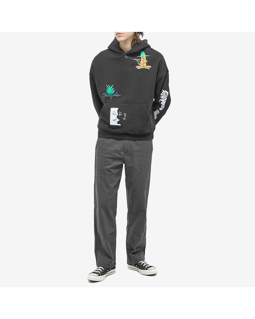 JUNGLES JUNGLES Tranquilo Chenille Hoodie in Black for Men Lyst