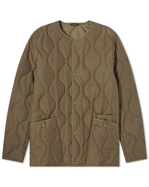 Barbour Green Utility Liddesdale Quilt Jacket for men
