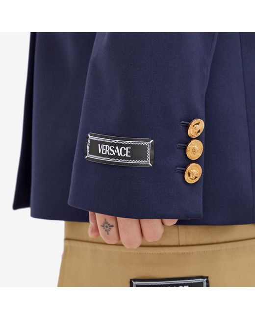Versace Blue Informal Blazer Jacket