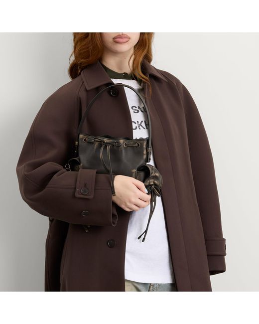 Acne Black Multipocket Mini Bucket Bag