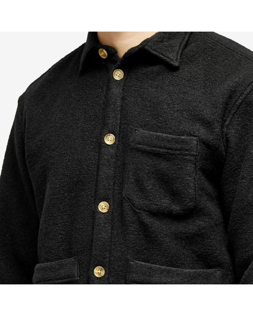Forét Black Ivy Wool Overshirt for men