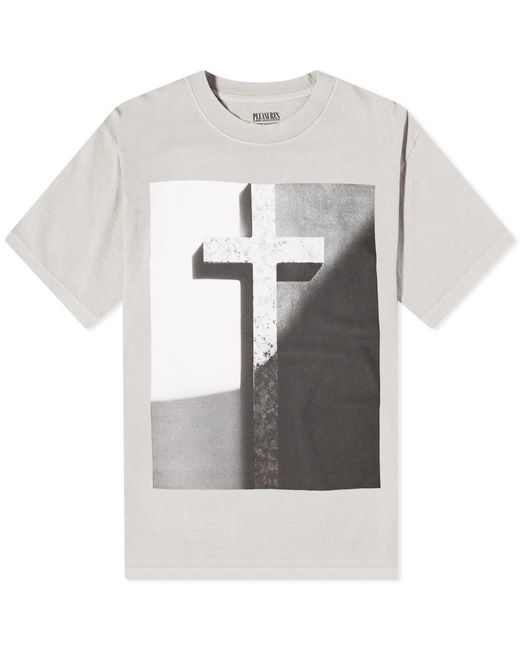 Pleasures Gray Cross Robert Maplethorpe T-Shirt for men