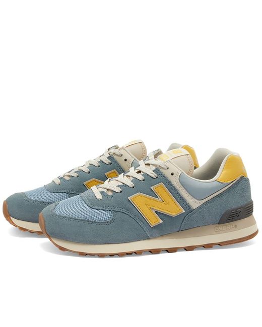 New Balance Suede Wl574rcc Sneakers in Baby Blue (Blue) | Lyst UK