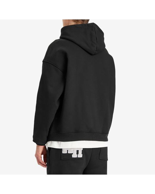 Annie Hood Black College Zip Hoodie for men