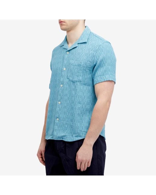 Corridor NYC Blue Weave Vacation Shirt for men