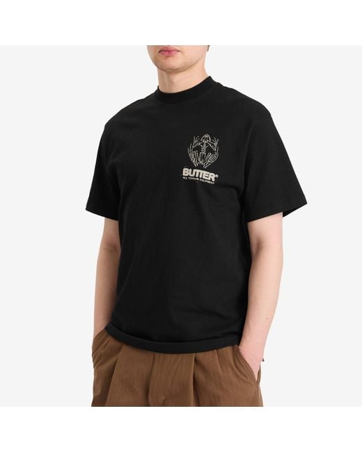 Butter Goods Black Fossil T-Shirt for men