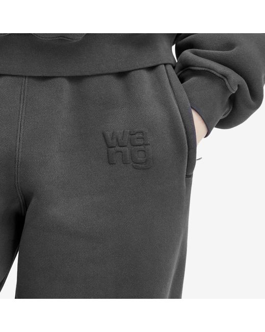 Alexander Wang Gray Essential Terry Logo Sweat Pants