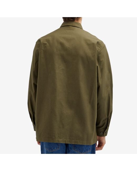 (w)taps Green 10 Utility Shirt for men