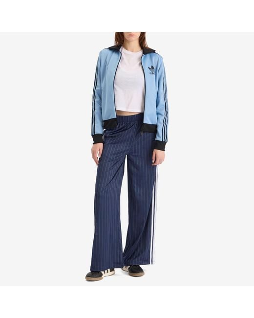 Adidas Blue Satin Wide Legged Pants