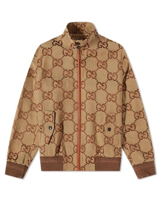 Gucci Brown Jumbo Gg Canvas Jacket for men