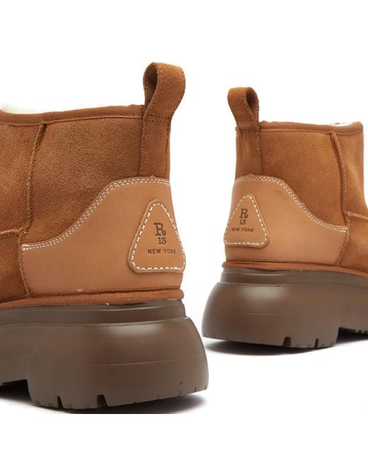 R13 Brown Chunky Shearling Boot