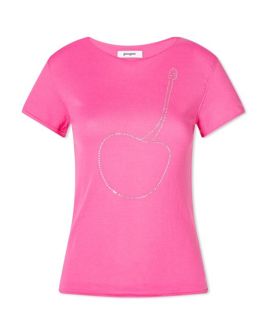 GIMAGUAS Pink Cherry Shinny T-Shirt