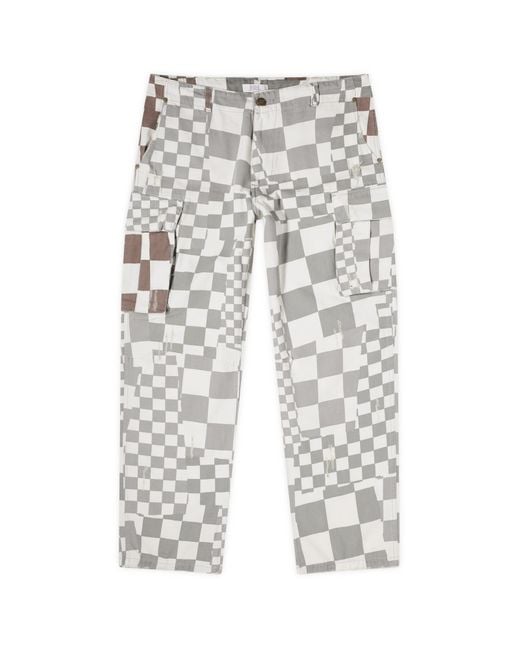 ERL Gray Checkerboard Cargo Trousers for men