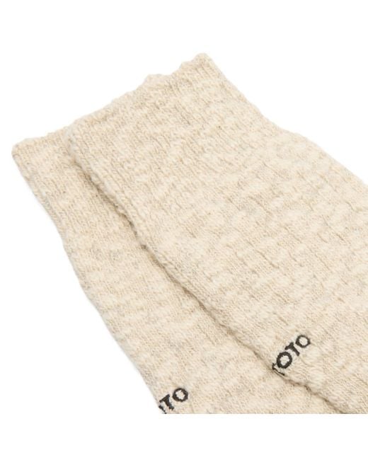 RoToTo Natural Organic Cotton Slub Crew Sock