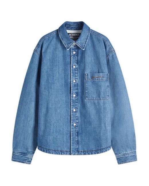 Jacquemus Blue Baker Denim Overshirt for men