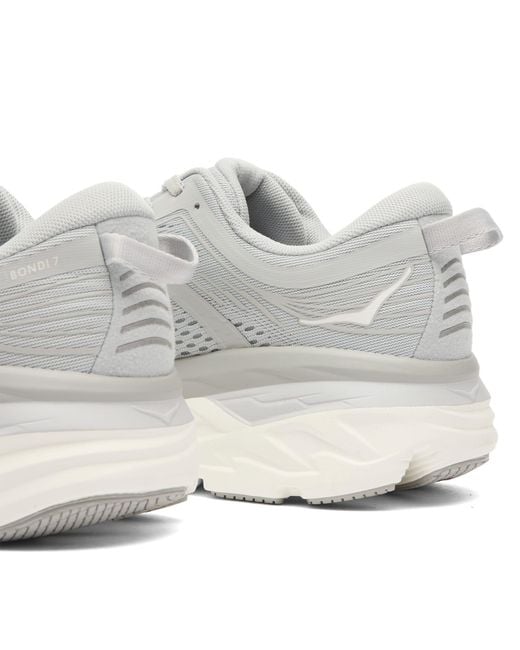 Hoka One One White Bondi 7 Sneaker