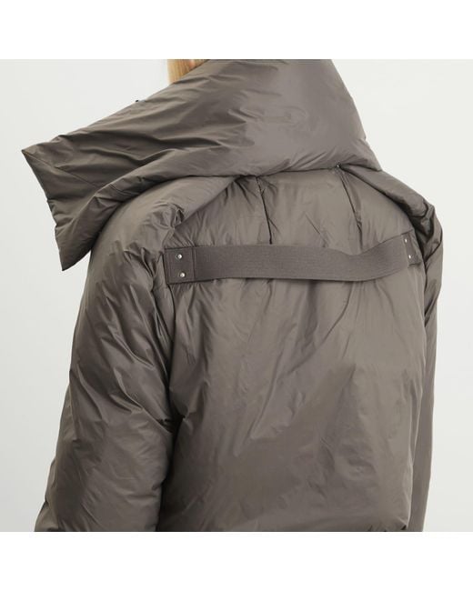 Rick Owens Gray Convertible Padded Jacket