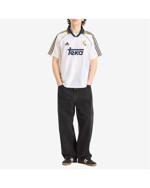 ウェア adidas Real Madrid 99/00 Home Uniform adidas Real Madrid 99/00 Home Jersey - White | Free Shipping