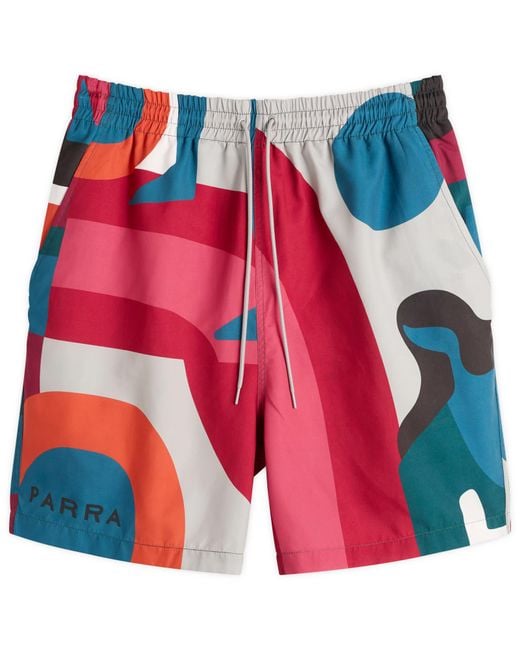 by Parra Red Ball To The Face Swim Shorts for men