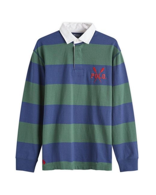 Polo Ralph Lauren Blue End. X Stripe Rugby for men