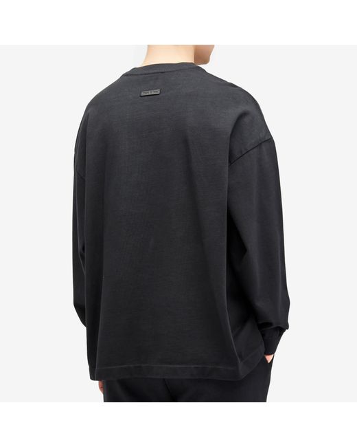 Fear Of God Black Long Sleeve Airbrush 8 T-Shirt for men